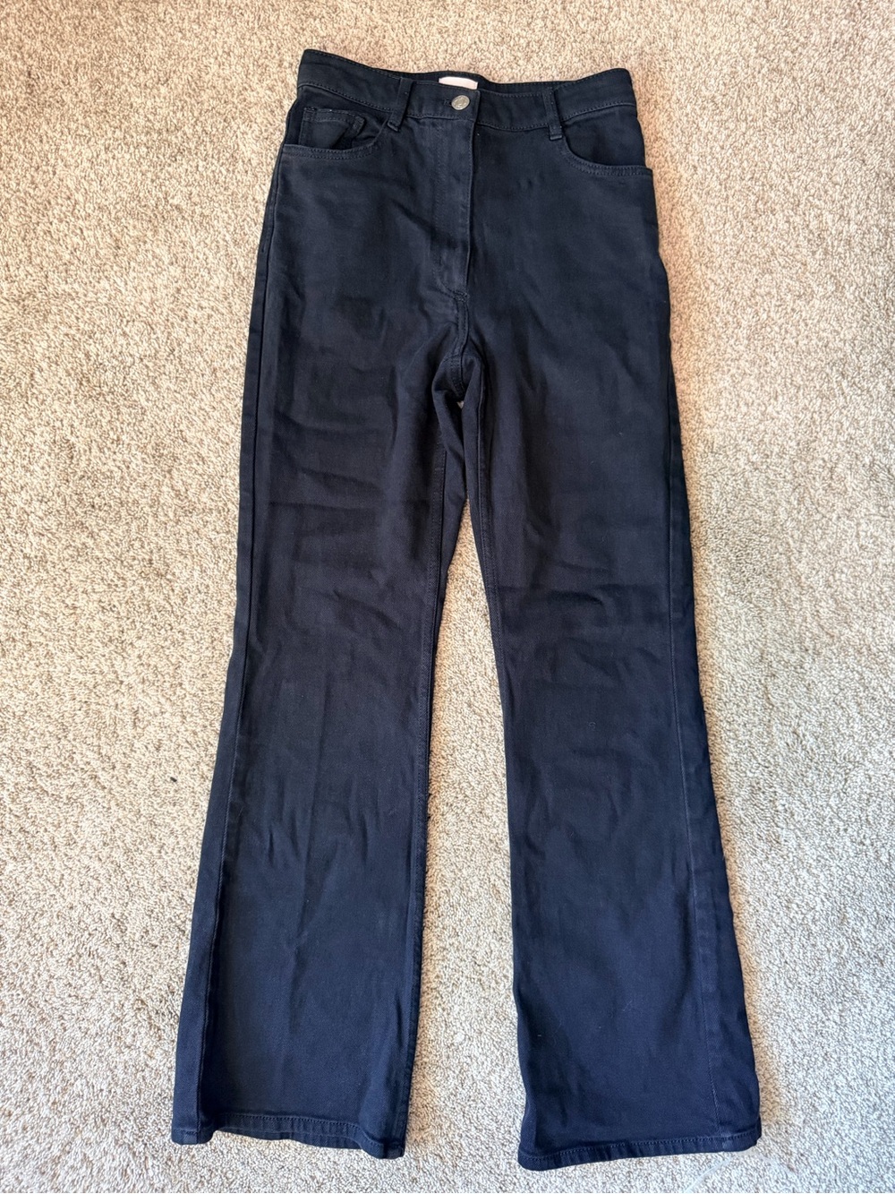 GT-0123 Aritzia Wilfred Free Black High Rise Flare Wide Leg Jeans Size 4